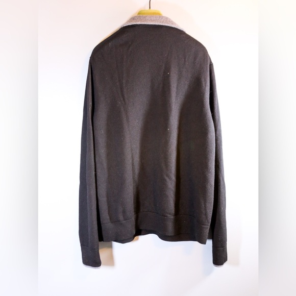 Michael Kors Extra Fine Merino Wool Quarter Zip Sweater Black XXL - Picture 7 of 14